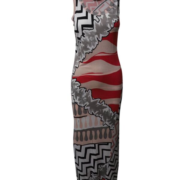 Emilio Pucci Women's Preloved Sleeveless Printed Maxi Dress in Silk | Size: 38