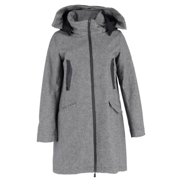 Herno Women's Preloved Houndstooth Coat in Wool | Size: 38