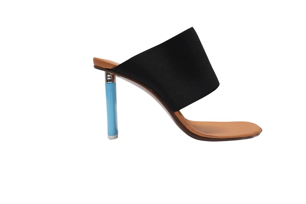Vetements Women's Preloved Lighter-heel Mules in Black Stretch-canvas | Size: 7