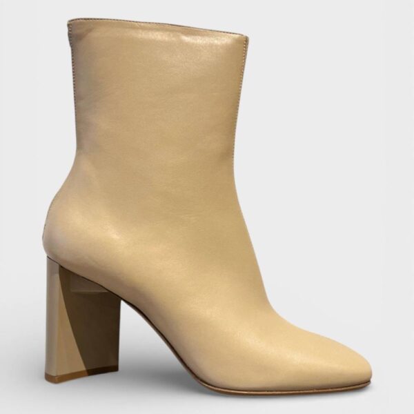 Maison Margiela Women's Cutout Heel Ankle Booties Tan in Beige | Size: 5