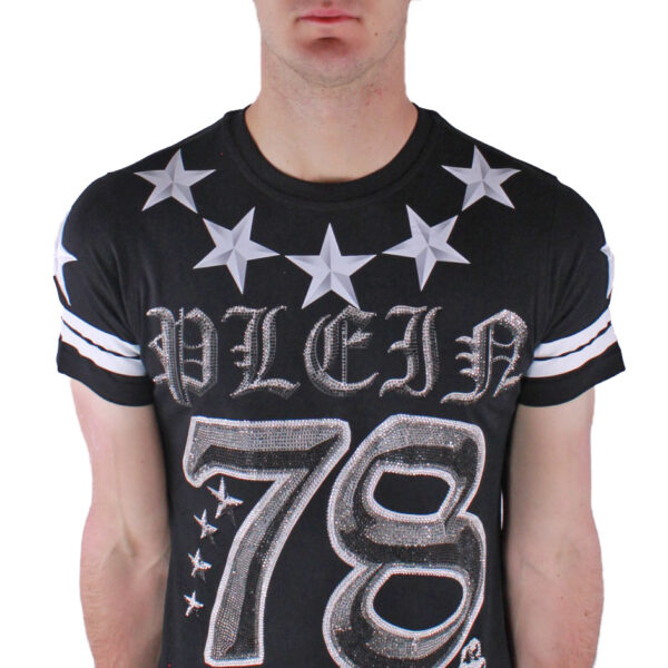 Philipp Plein Mens Orides MTK0330 02 T-Shirt - Black - Size Large