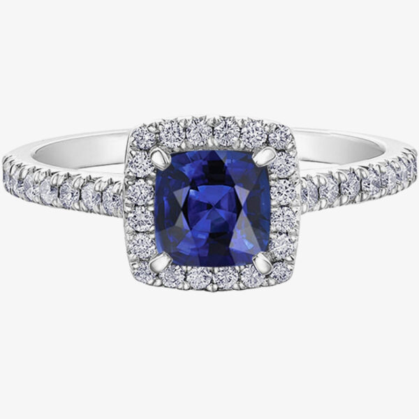 Platinum Sapphire 0.31ct Diamond Ring 30676WG/130 M