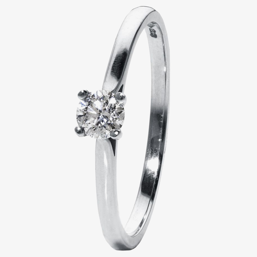 1888 Collection Platinum 0.25ct Brilliant-Cut Classic Diamond Ring RI-2016(.25CT PLUS) G/SI2/0.25ct