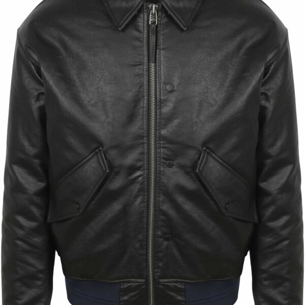 Scotch and Soda Faux Leather Bomberjack Black size M