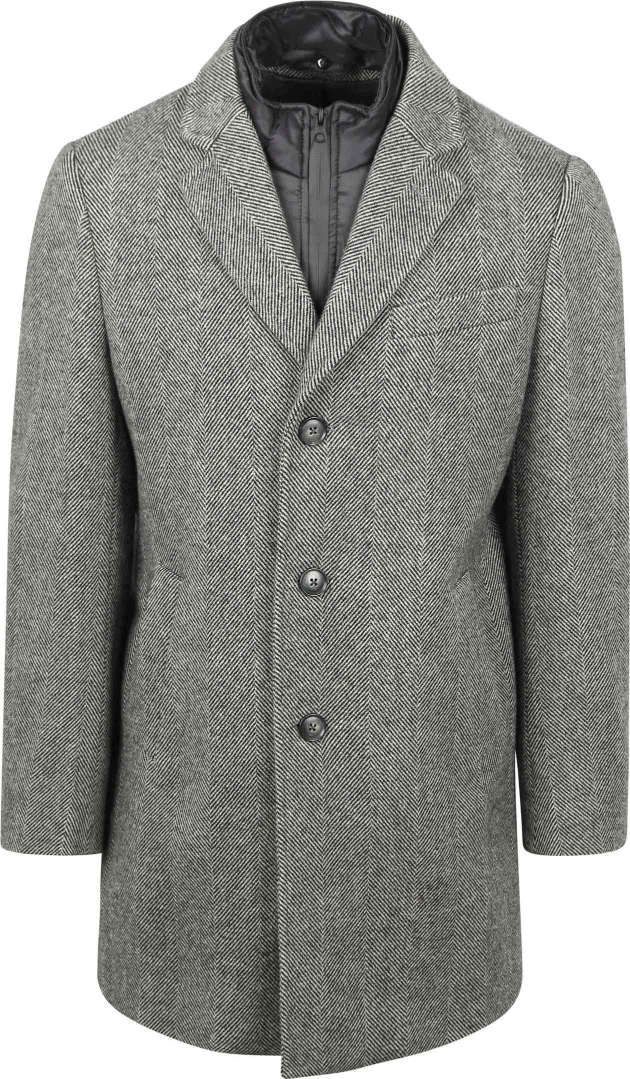 Suitable Coat Wool Pepita Pepper Grey size 46
