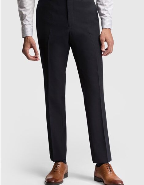 Ted Baker Slim Fit Navy Blue Basketweave Men's Trousers