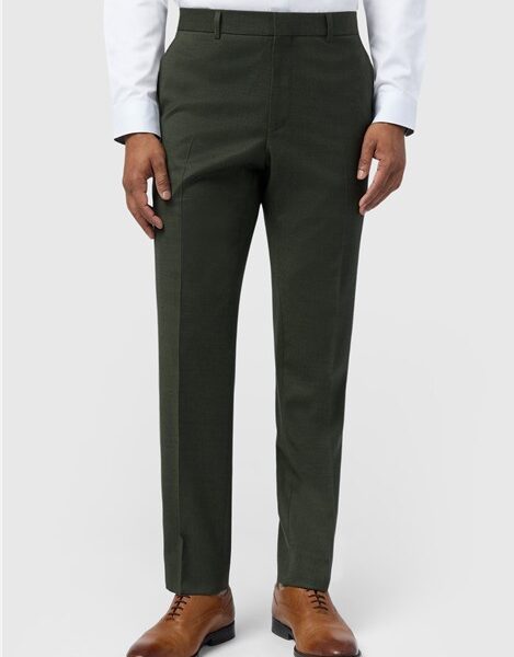 Ted Baker Slim Fit Lear Olive Flannel Men's Trousers