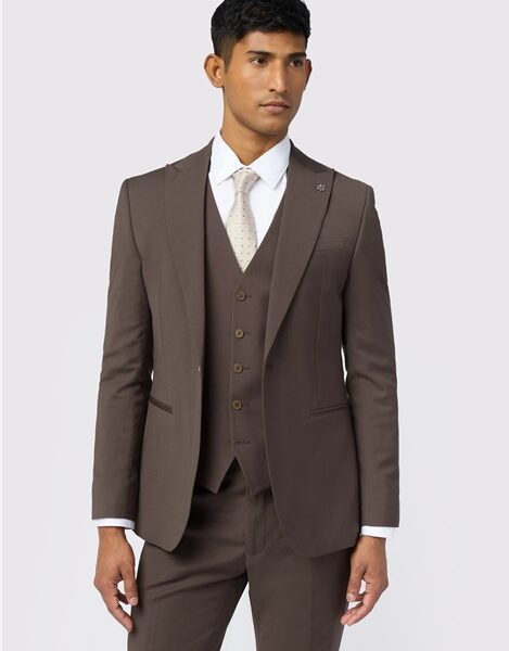 Ted Baker Slim Fit Freeth Taupe Tonic Men's Suit Jacket