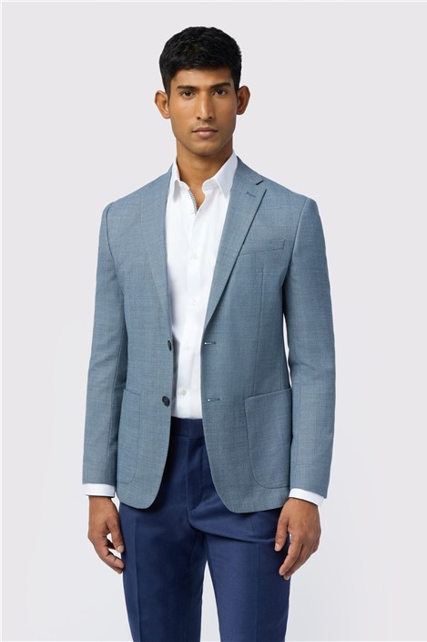 Ted Baker Slim Fit Prynne Blue Structure Mens Blazer - Formal & Casual